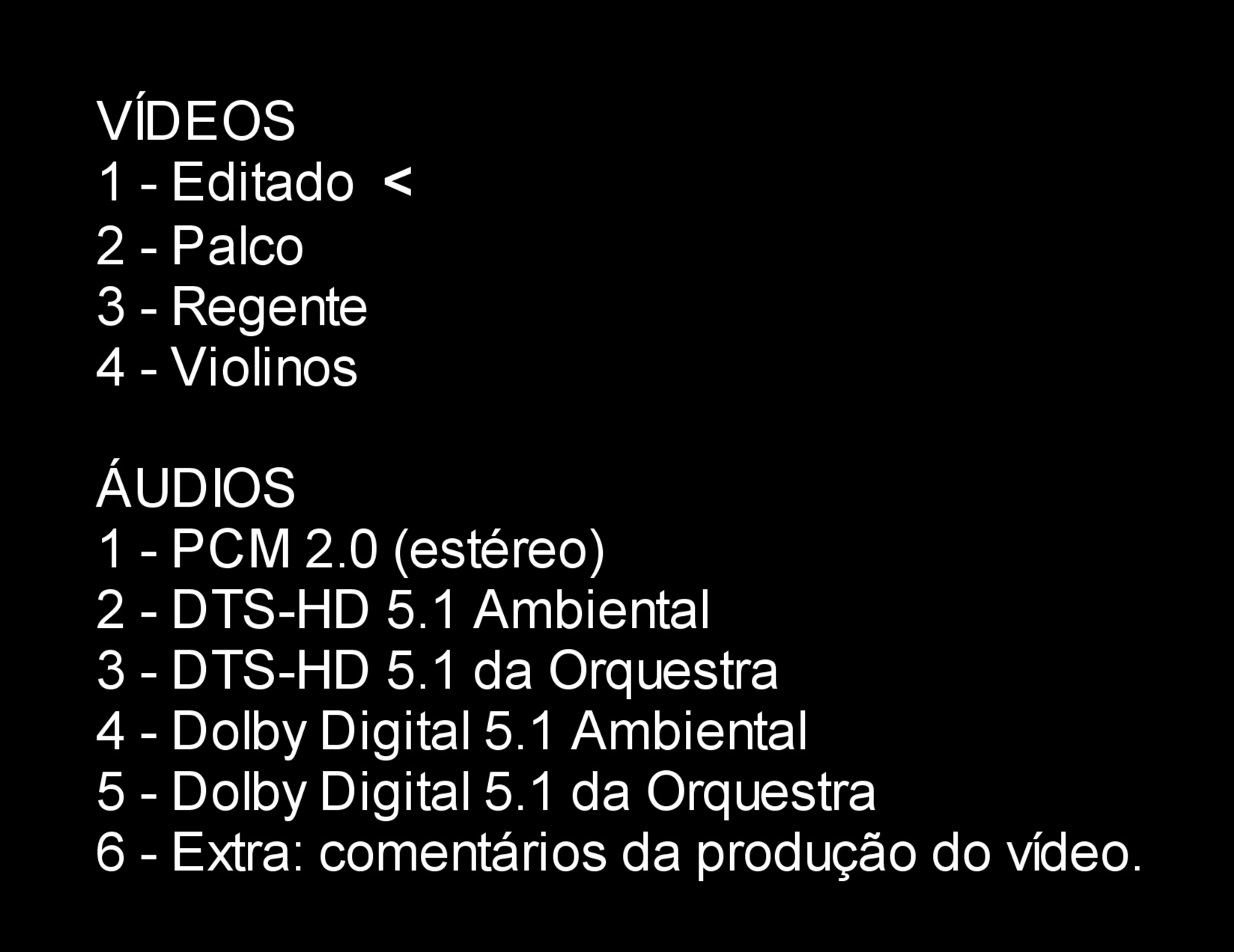Tela inicial de todos os vídeos.